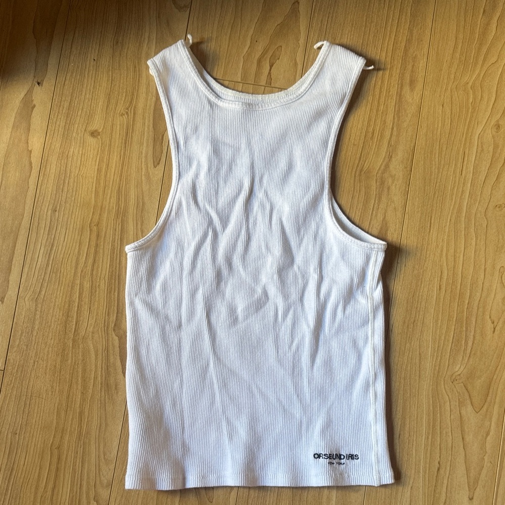 Orseund Iris Ribbed White Tank Top